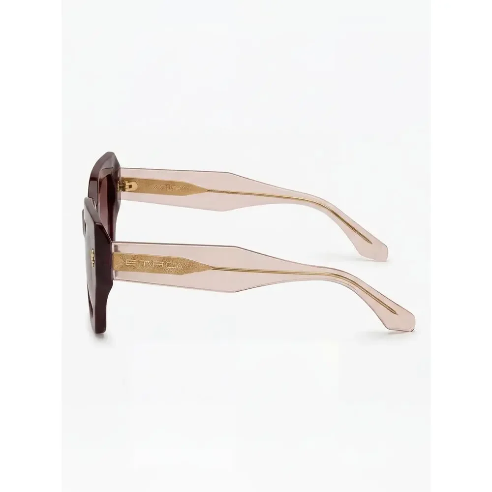 New Etro ETRO0010/S 0LHF3X Women Oversized Burgundy Square Sunglasses Authentic